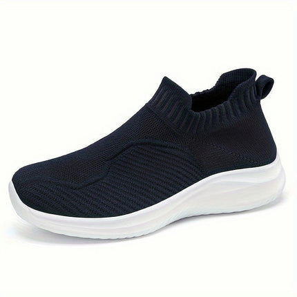 Ultra-Comfortable Knit Slip-On Sneakers-Sneakers with Breathable Lightweight Soft Shoes