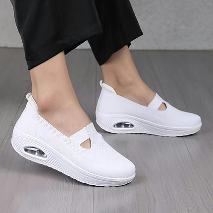 Women's Walking Shoes, Breathable Comfort Slip-on Sneakers, Lightweight Casual Athletic Footwear