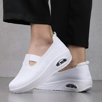 Women's Walking Shoes, Breathable Comfort Slip-on Sneakers, Lightweight Casual Athletic Footwear