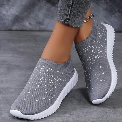 Women's Lightweight Slip-On Sneakers -Comfortable Breathable, All-Season Walking Shoes