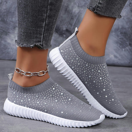 Women's Lightweight Slip-On Sneakers -Comfortable Breathable, All-Season Walking Shoes