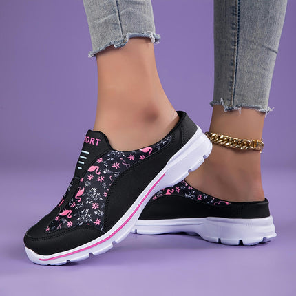 Womens Flamingo Print Casual Walking Shoes - Ultra-Lightweight, Highly Breathable, Anti-Slip Sole