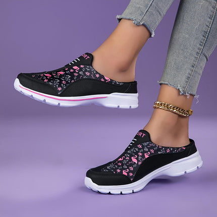 Womens Flamingo Print Casual Walking Shoes - Ultra-Lightweight, Highly Breathable, Anti-Slip Sole