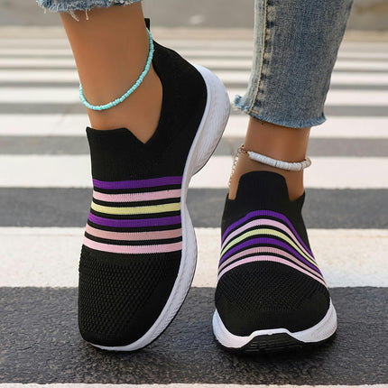 Women's Comfortable Sneakers, Breathable Slip-on Casual Walking Shoes Lightweight Shoes