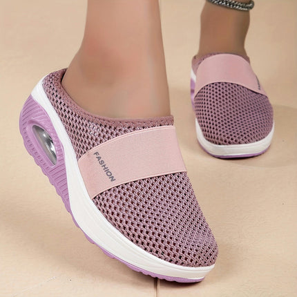 Women's Breathable Mesh Walking Shoes with Air Cushion Lightweight Casual Outdoor Summer Sneakers