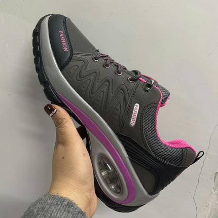 Women's Trail-Ready Sneakers-Non-slip Air-Cushioned Comfort, Stain-Resistant for Hiking/Camping