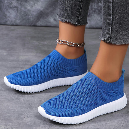 Plus Size Women's Breathable Sock Sneakers, Casual Lightweight Slip On Walking Trainers