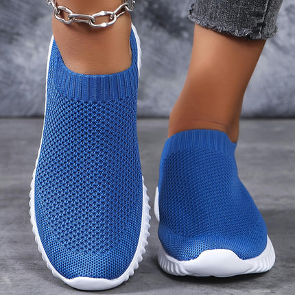 Plus Size Women's Breathable Sock Sneakers, Casual Lightweight Slip On Walking Trainers