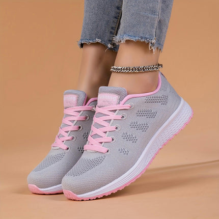 Women's Breathable Running Sneakers,Gym Walking Trainers, Lightweight Outdoor Sports Shoes