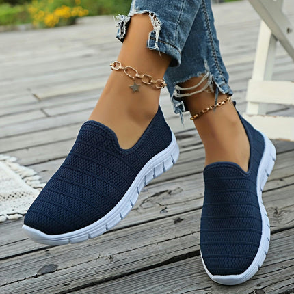 Plus Size Breathable Soft Women's Casual Sock Sneakers, Lightweight Outdoor Sports Shoes for Walking