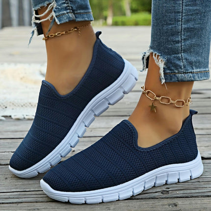 Plus Size Breathable Soft Women's Casual Sock Sneakers, Lightweight Outdoor Sports Shoes for Walking