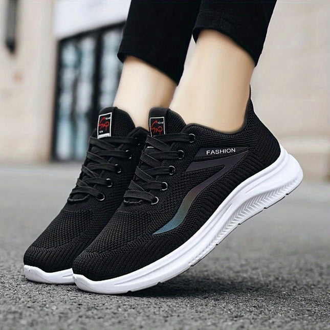 Women's Breathable Sneakers-Casual Lace-Up Walking Shoes All Season Wear-Resistant Sneakers