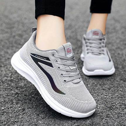 Women's Breathable Sneakers-Casual Lace-Up Walking Shoes All Season Wear-Resistant Sneakers