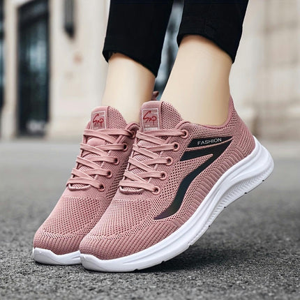 Women's Breathable Sneakers-Casual Lace-Up Walking Shoes All Season Wear-Resistant Sneakers