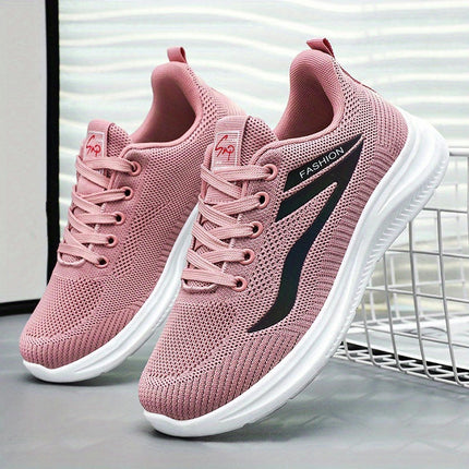 Women's Breathable Sneakers-Casual Lace-Up Walking Shoes All Season Wear-Resistant Sneakers