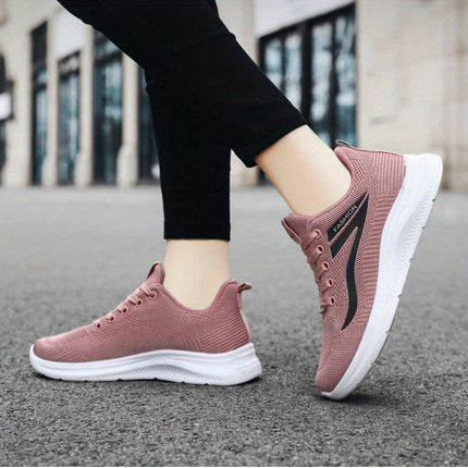 Women's Breathable Sneakers-Casual Lace-Up Walking Shoes All Season Wear-Resistant Sneakers