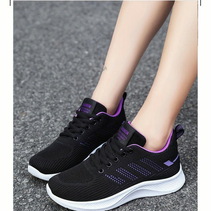 Women's Breathable Running Shoes, Lightweight Casual Low-Top Sneakers Outdoor Training Shoes