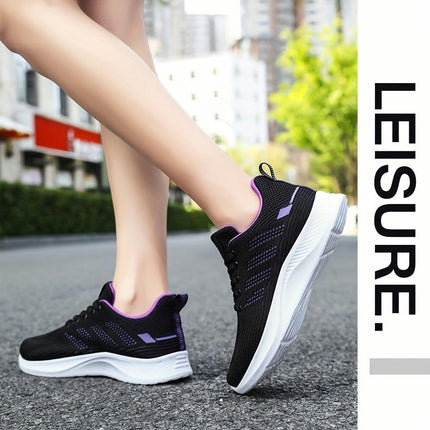 Women's Breathable Running Shoes, Lightweight Casual Low-Top Sneakers Outdoor Training Shoes