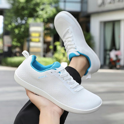 Men'S Breathable Casual Walking Shoes-Solid Color Minimalist Low Top Lace-Up Sneakers for Daily Wear