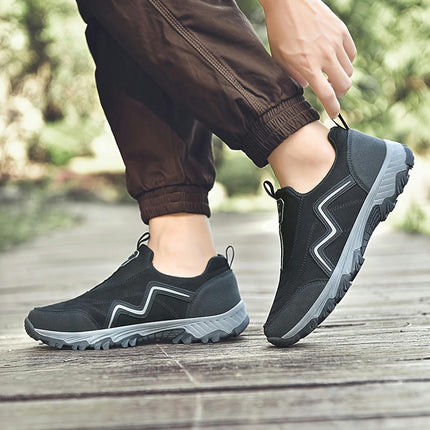 Men's Slip-On Casual Sneakers - Breathable Walking Footwear for Outdoor & Running