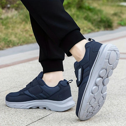 1pair Men'S Comfortable Walking Shoes - Casual Sports Style, Solid Color Round Toe for All Seasons