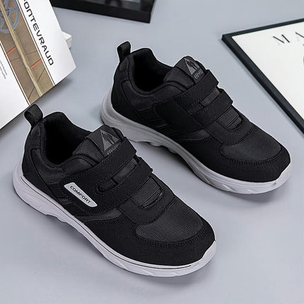 1pair Men'S Comfortable Walking Shoes - Casual Sports Style, Solid Color Round Toe for All Seasons