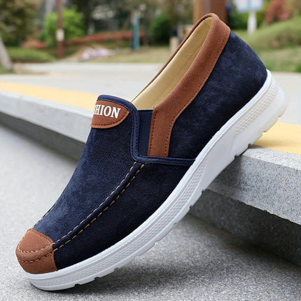 Men's Sneakers Casual Sports Solid Color Slip-On Walking Shoes for Running, Hiking & Casual Wear