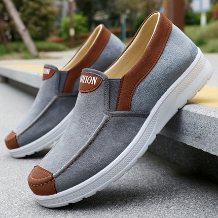 Men's Sneakers Casual Sports Solid Color Slip-On Walking Shoes for Running, Hiking & Casual Wear