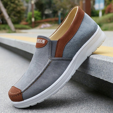 Men's Sneakers Casual Sports Solid Color Slip-On Walking Shoes for Running, Hiking & Casual Wear