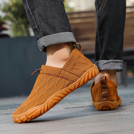 Men's Solid Slip On Casual Shoes With Elastic Strap, Non Slip Outdoor Workout Jogging Sneakers