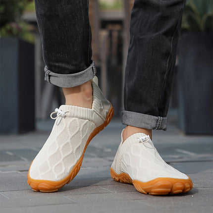 Men's Solid Slip On Casual Shoes With Elastic Strap, Non Slip Outdoor Workout Jogging Sneakers