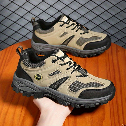 Men's Breathable Low Top Lace Up Outdoor Sport Shoes - Non-Slip Sneakers for Walking, Hiking