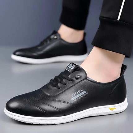 Men's Solid Colour Walking Shoes, Comfy Non Slip Durable Shoes For Men's Outdoor Activities