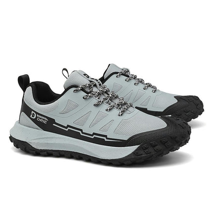 Men's Breathable Athletic Footwear for Hiking & Outdoor Activities, Lace-Up Casual Sneakers