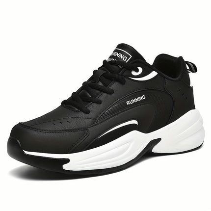 Men's PU Leather Sneakers - Shock Absorbent & Cushioned, Perfect for Outdoor Hiking