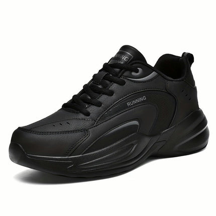 Men's PU Leather Sneakers - Shock Absorbent & Cushioned, Perfect for Outdoor Hiking