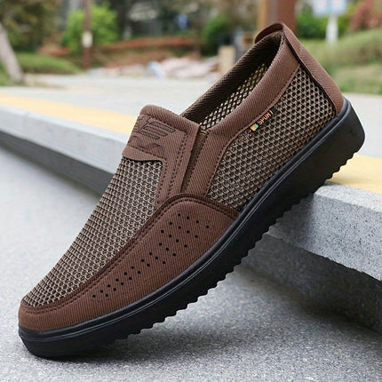 Ultra Lightweight Slip On Casual Shoes, Men's Comfy Low Top Walking Shoes For Outdoor Workout