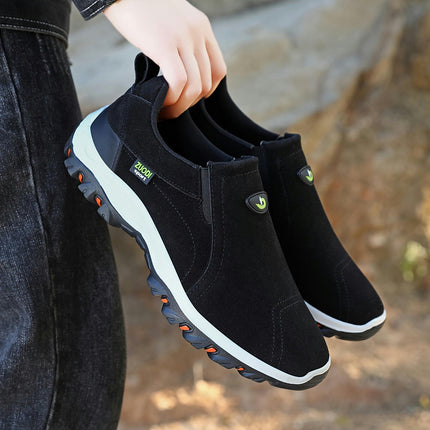 Plus Size Men's Slip On Trekking Shoes, Comfy Non Slip Soft Sole Casual Sneakers For Men's Outdoor