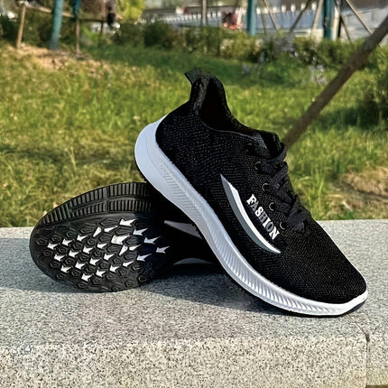 Men's Breathable Running Sneakers-Comfortable Sneakers with Lace-Up Design and Durable Sole