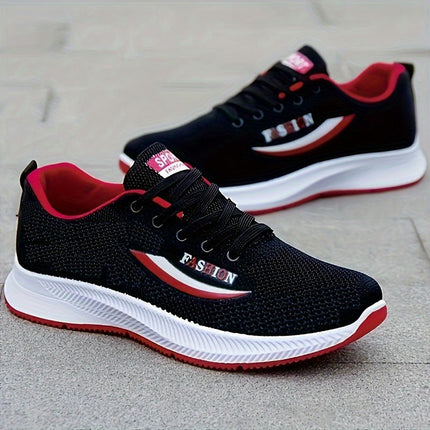 Men's Breathable Running Sneakers-Comfortable Sneakers with Lace-Up Design and Durable Sole