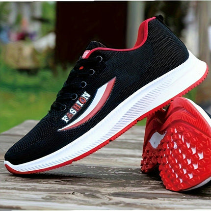 Men's Breathable Running Sneakers-Comfortable Sneakers with Lace-Up Design and Durable Sole