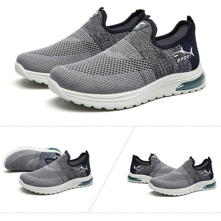 Men's Road Running Shoes-Casual Street Style, Breathable Fabric Sneakers for All Seasons