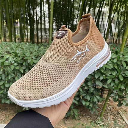 Men's Road Running Shoes-Casual Street Style, Breathable Fabric Sneakers for All Seasons