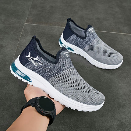 Men's Road Running Shoes-Casual Street Style, Breathable Fabric Sneakers for All Seasons