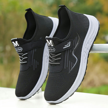 Road Running Shoes- Breathable Fabric, Lace-Up, All-Season Comfort Shoes with Rubber Sole