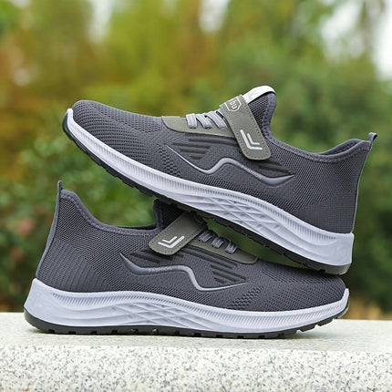 Road Running Shoes- Breathable Fabric, Lace-Up, All-Season Comfort Shoes with Rubber Sole