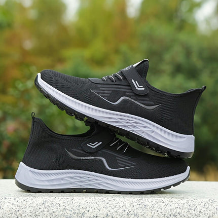 Road Running Shoes- Breathable Fabric, Lace-Up, All-Season Comfort Shoes with Rubber Sole