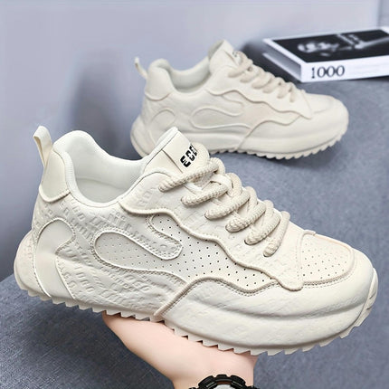 Men'S Sneakers, Non-Slip All-Season Low Top Running Shoes, Casual Street Style, Solid Color