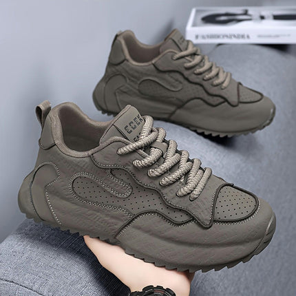 Men'S Sneakers, Non-Slip All-Season Low Top Running Shoes, Casual Street Style, Solid Color