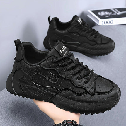 Men'S Sneakers, Non-Slip All-Season Low Top Running Shoes, Casual Street Style, Solid Color